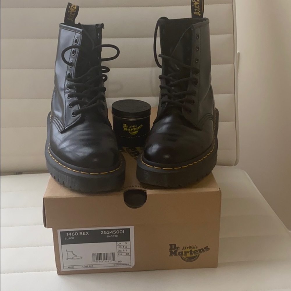 Black trendy Dr. Martens Boots